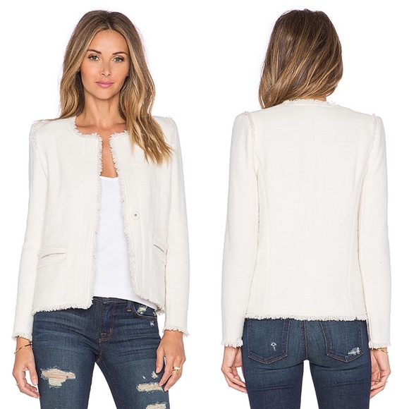 IRO Jackets & Blazers - IRO ANGLET WHITE ECRU SNAP JACKET SIZE 40/US 6